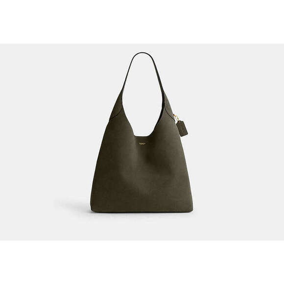 NWT Authentic COACH Brooklyn 39 Shoulder Bag in Olive Suede - Picture 8 of 10